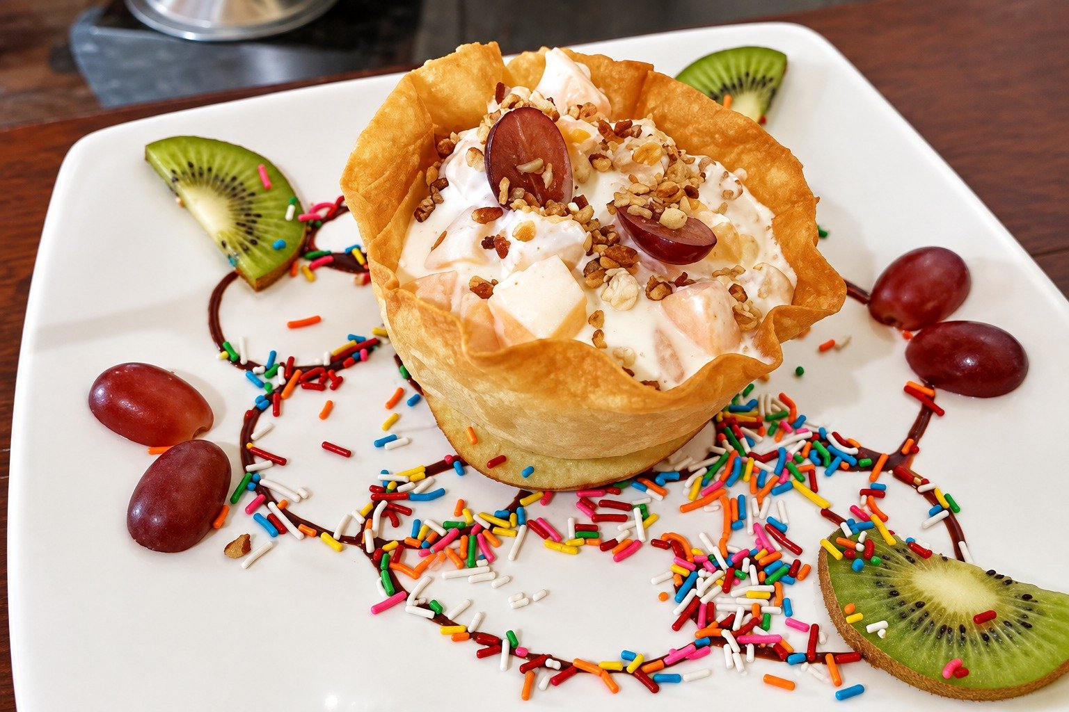 Postre con fruta